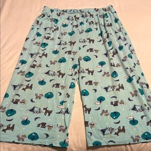 Women’s Pajamas Bottom Capris with Fun Animal Print